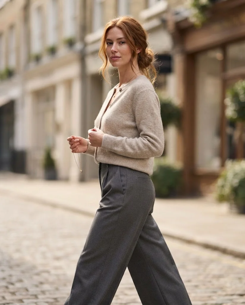 Women Wearing a Old Money Pants Outfits for   Casual Everyday Outfits