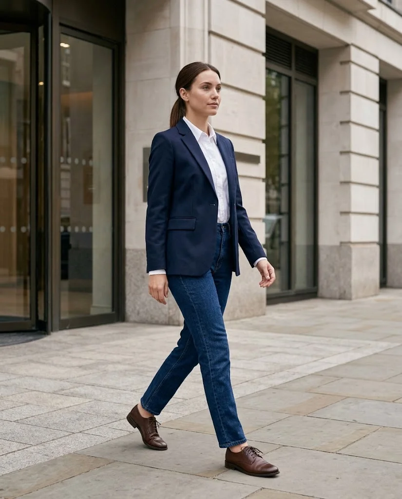 Old Money Outfits With Jeans: 20+ Polished Outfit Ideas 34 Women Wearing a Old Money Jeans For Casual Office Outfits