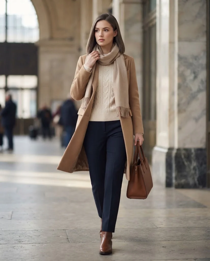 Women Wearing a Old Money Boots For Travel