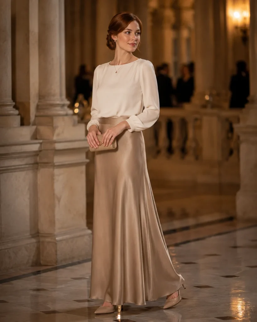Old Money Outfits With Long Skirts: 20+ Elegant Ideas 37 Old Money Long Skirt Outfits For Weddings and Events