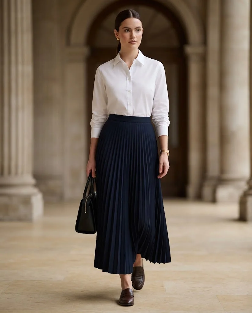 Old Money Outfits With Long Skirts: 20+ Elegant Ideas 34 Old Money Long Skirt Outfits For Work