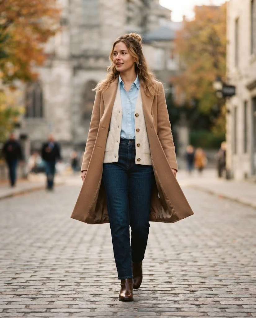 Women Wearing a Old Money Fall Weekend Outfits