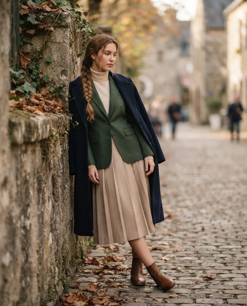 Women Wearing a Olive and Forest Green Fall Color Palette Outfits