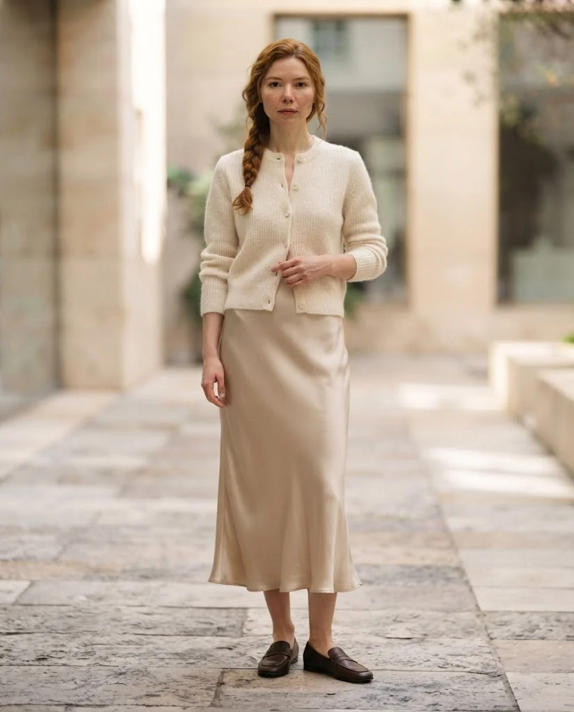 Old Money Outfits With Skirt: 20+ Elegant Outfit Ideas 5 Women Wearing a Satin and Slip Skirts for an Old Money Look