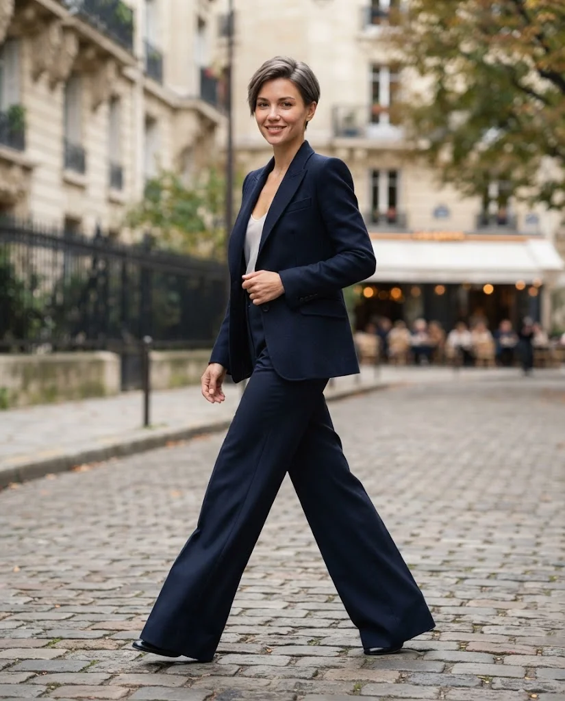 Women Wearing a Tailored Blazers With Old Money Pants