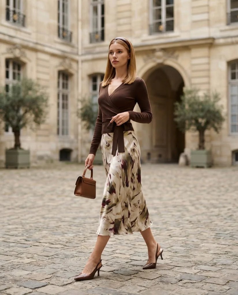 Old Money September Outfit Ideas for Women: 20+ Elegant Looks 8 Camel Waistcoat with Wide-Leg Cream Trousers, an elegant old money September outfit for women