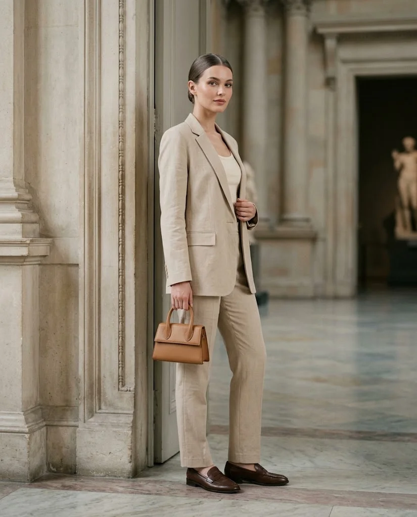 women wearing Relaxed Blazer With Straight-Leg Trousers