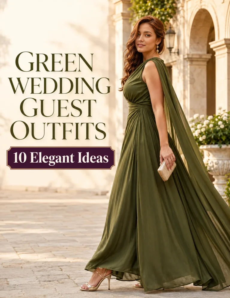 Green Wedding Guest Outfits for Women: 10 Elegant Ideas 9 Green Wedding Guest Outfits for Women: 10 Elegant Ideas