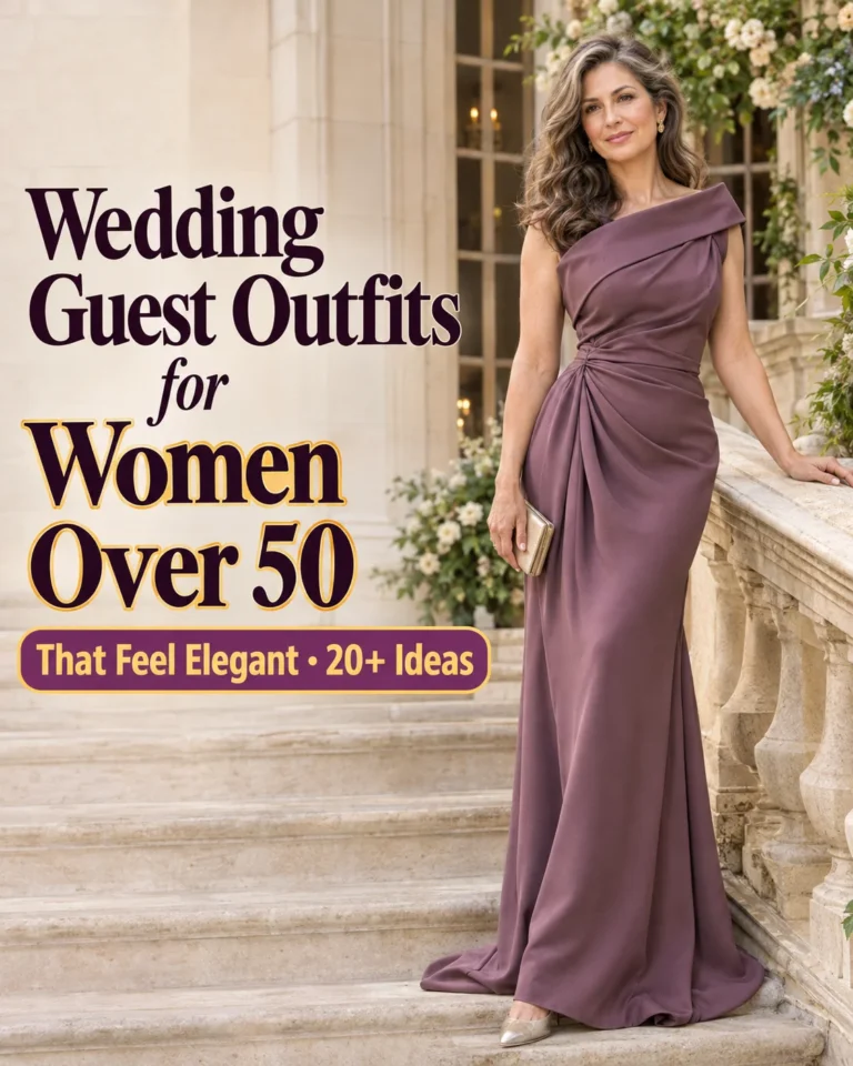 Wedding Guest Outfits for Women Over 50 That Feel Elegant: 20+ Ideas 7 Elegant wedding guest outfits for women over 50, 20+ ideas