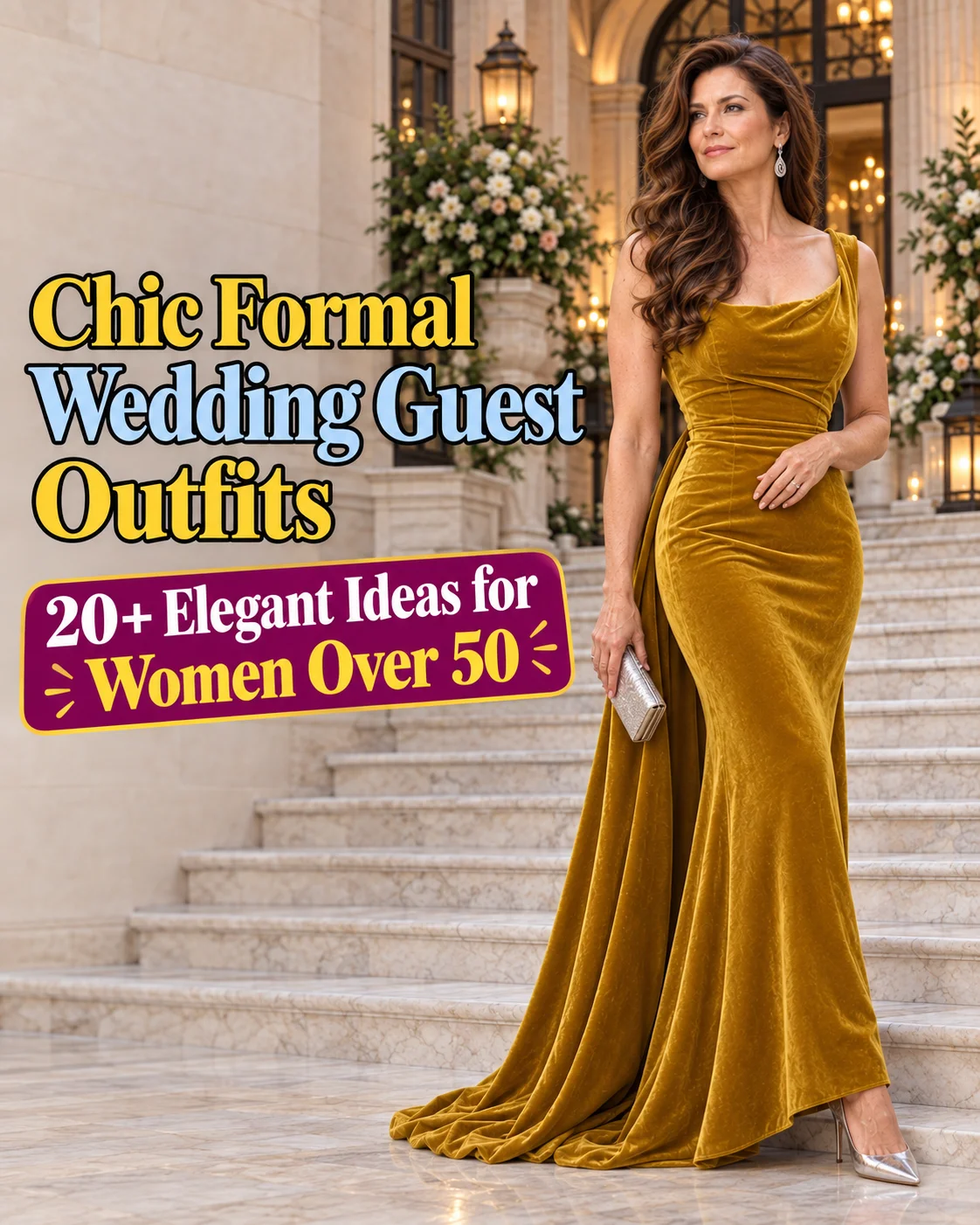 Chic Formal Wedding Guest Outfits for Women Over 50: 20+ Elegant Ideas 1 Chic formal wedding guest outfits for women over 50, 20+ elegant ideas