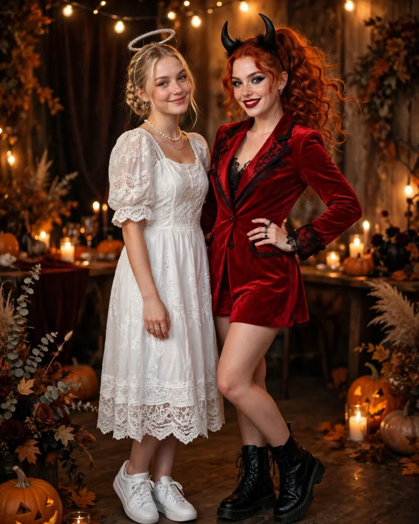 Angel and Devil Duo Halloween Costume