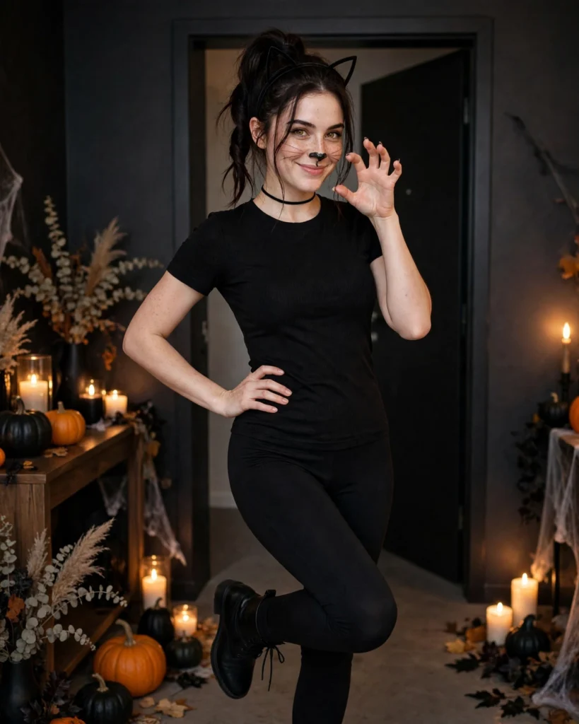 Classic Black Cat Costume Easy Halloween Costume