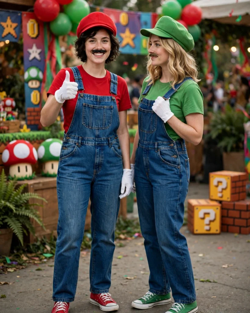 Mario and Luigi Duo Halloween Costume