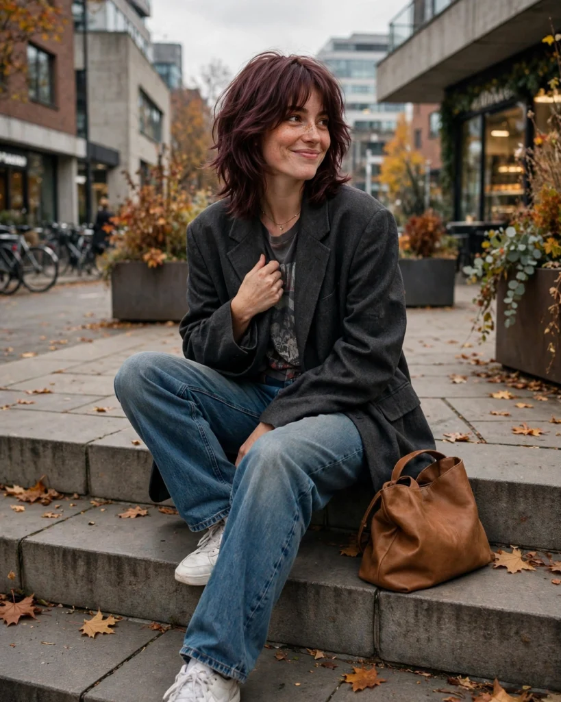 21 Must-Have Fall Outfits: Chic Looks to Wear All Season 5 Oversized Blazer with a Graphic Tee and Jeans Must-Have Fall Outfit