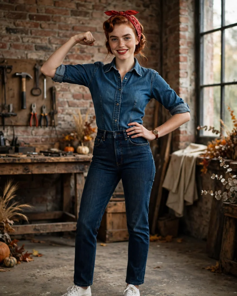 Rosie the Riveter Costume Easy Halloween Costume