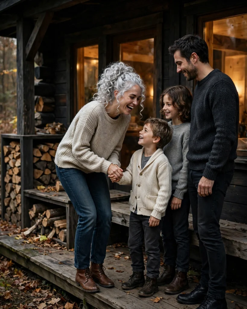 Cozy Knitwear with Dark Jeans Fall Family Picture Outfit