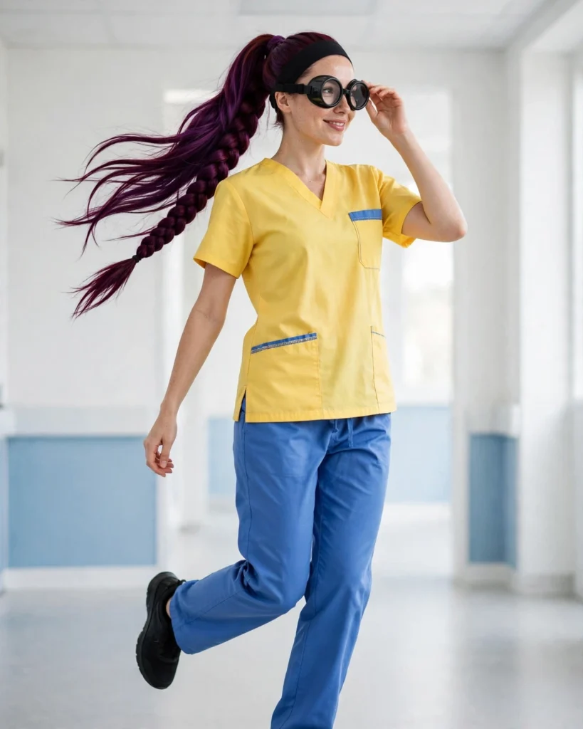 Minion-Inspired Scrub Costume Scrub Halloween Costume