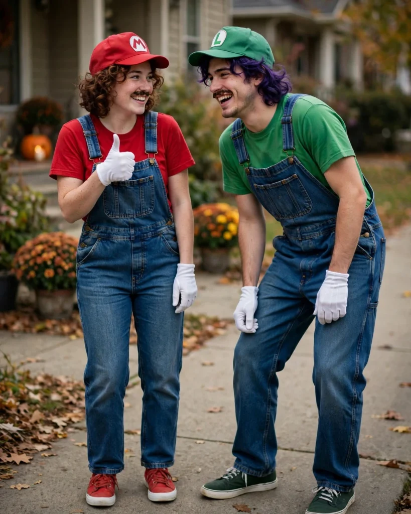 Mario and Luigi Couples Halloween Costume