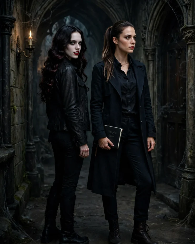 Vampire and Vampire Hunter Duo Halloween Costume