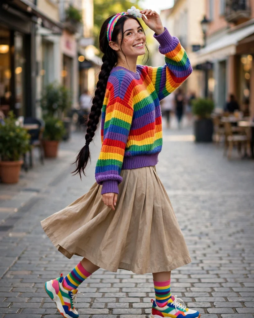 A Walking Rainbow Fun Halloween Outfit