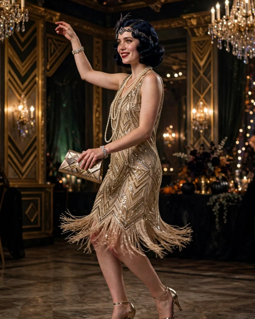 Great Gatsby-Inspired Flapper Look Flapper Halloween Costume