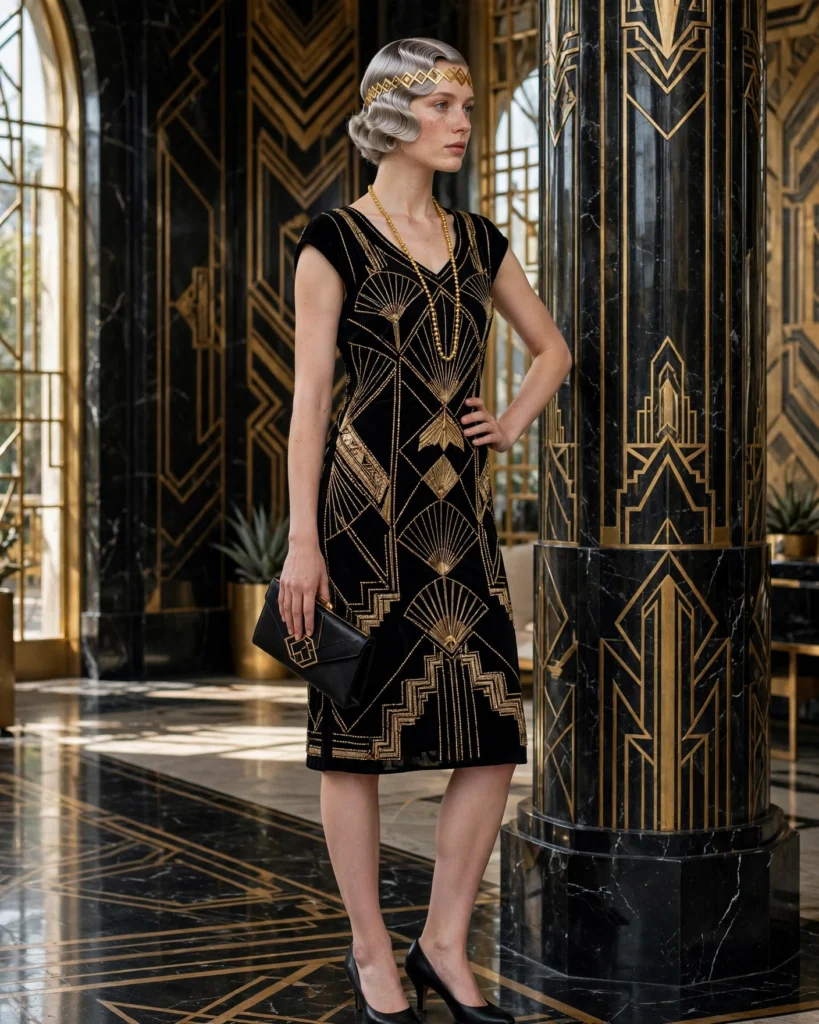 Art Deco-Inspired Flapper Costume Flapper Halloween Costume