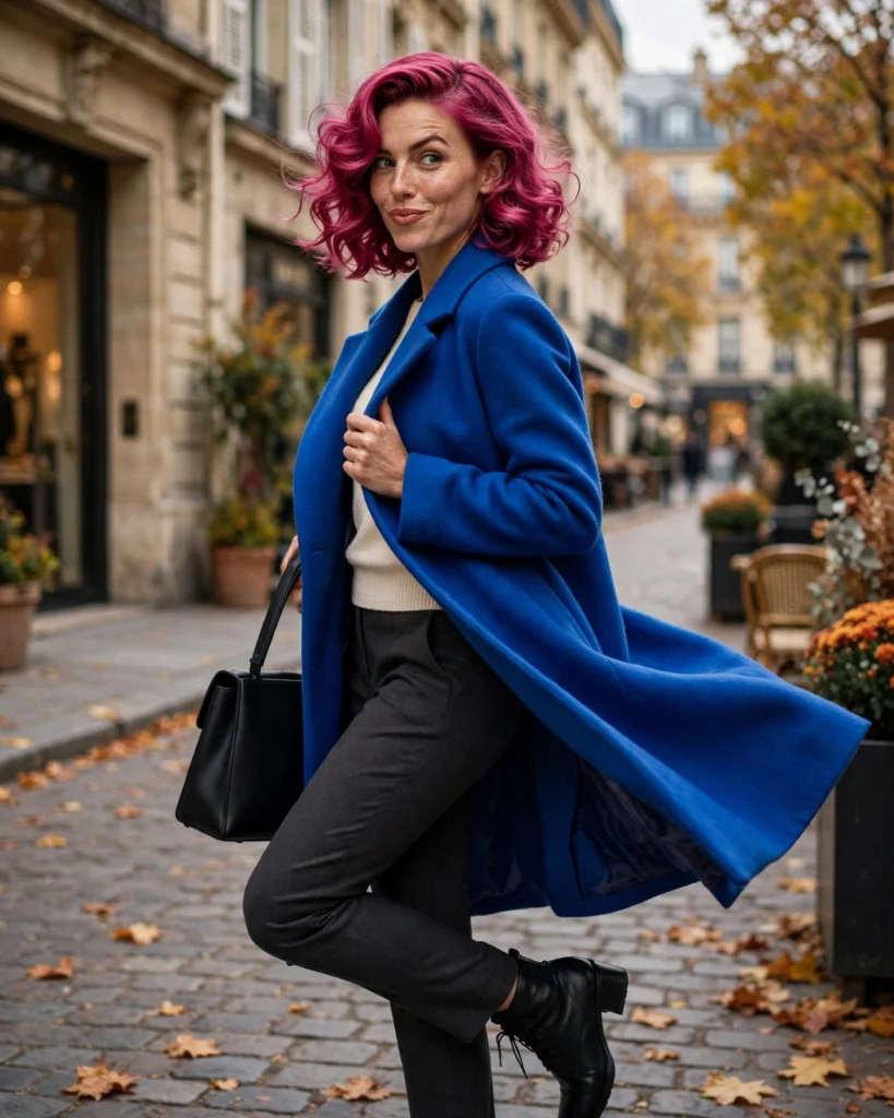 Statement Coat with a Neutral Base Outfit Fall Fashion Outfit