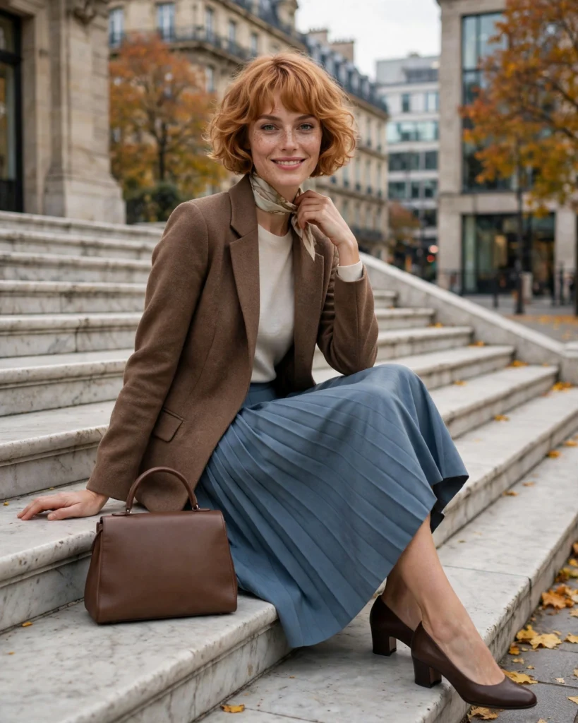 22 Modest Fall Outfits: Elegant and Chic Looks for Every Occasion 18 Longline Blazer with a Modest Midi Skirt Modest Fall Outfit