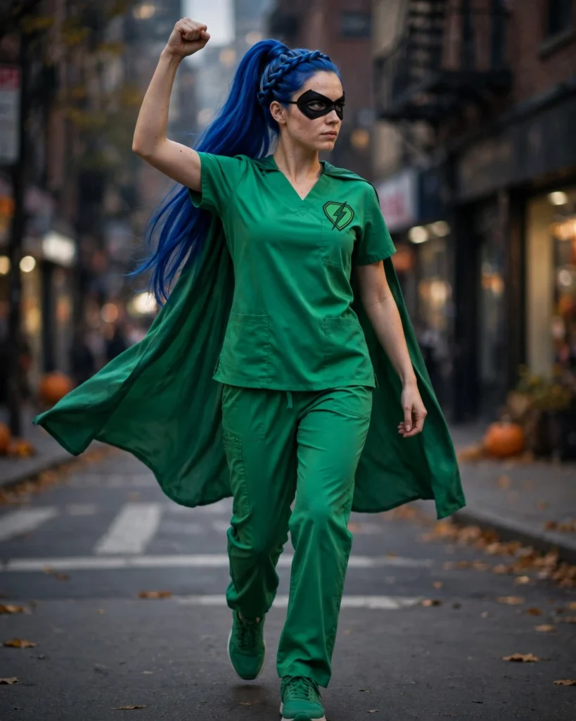 Superhero in Scrubs Scrub Halloween Costume