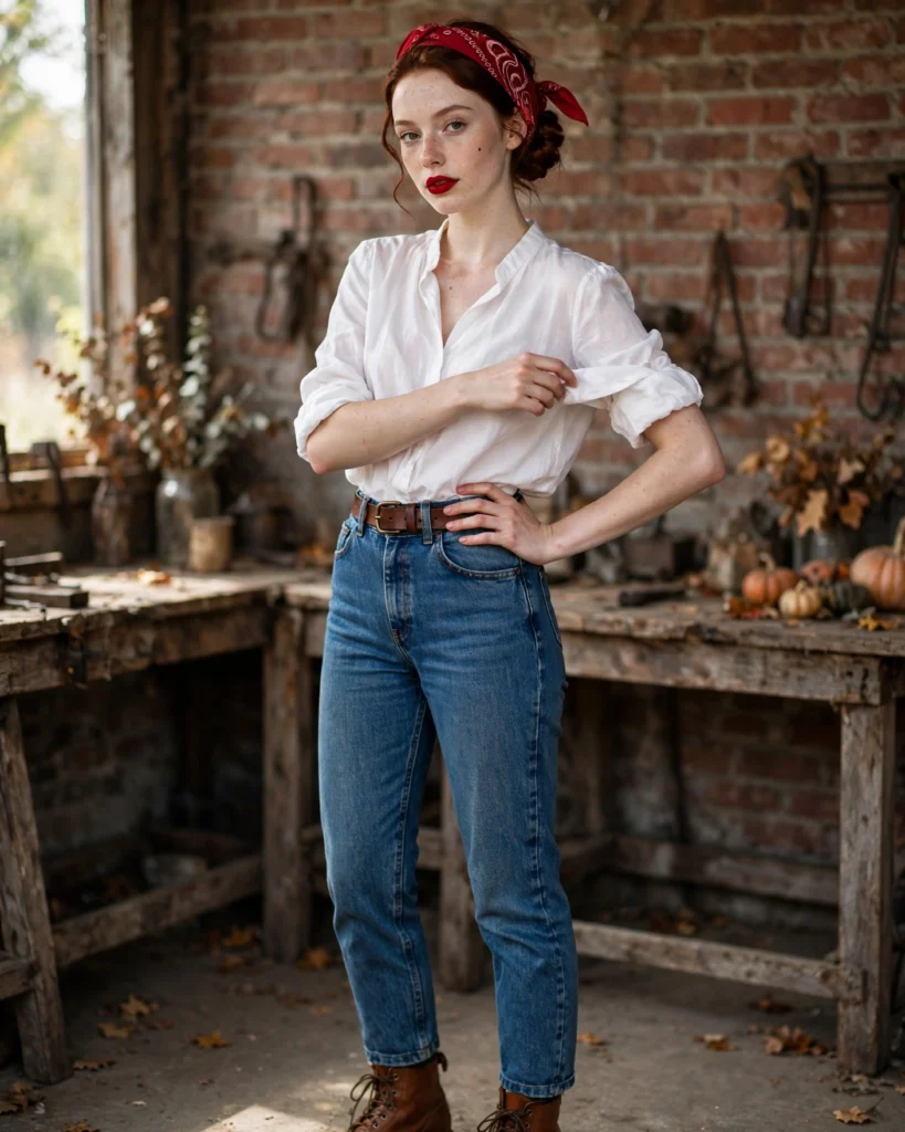 Vintage-Inspired Rosie Look Easy Halloween Costume