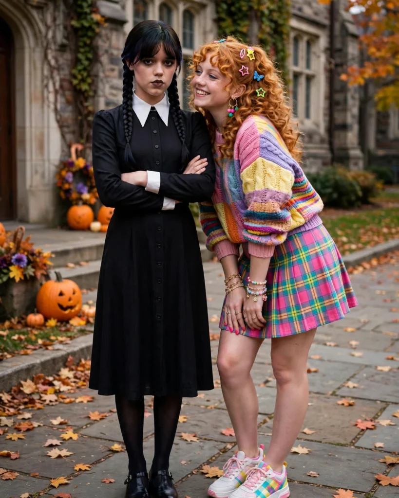 Wednesday and Enid Couples Halloween Costume
