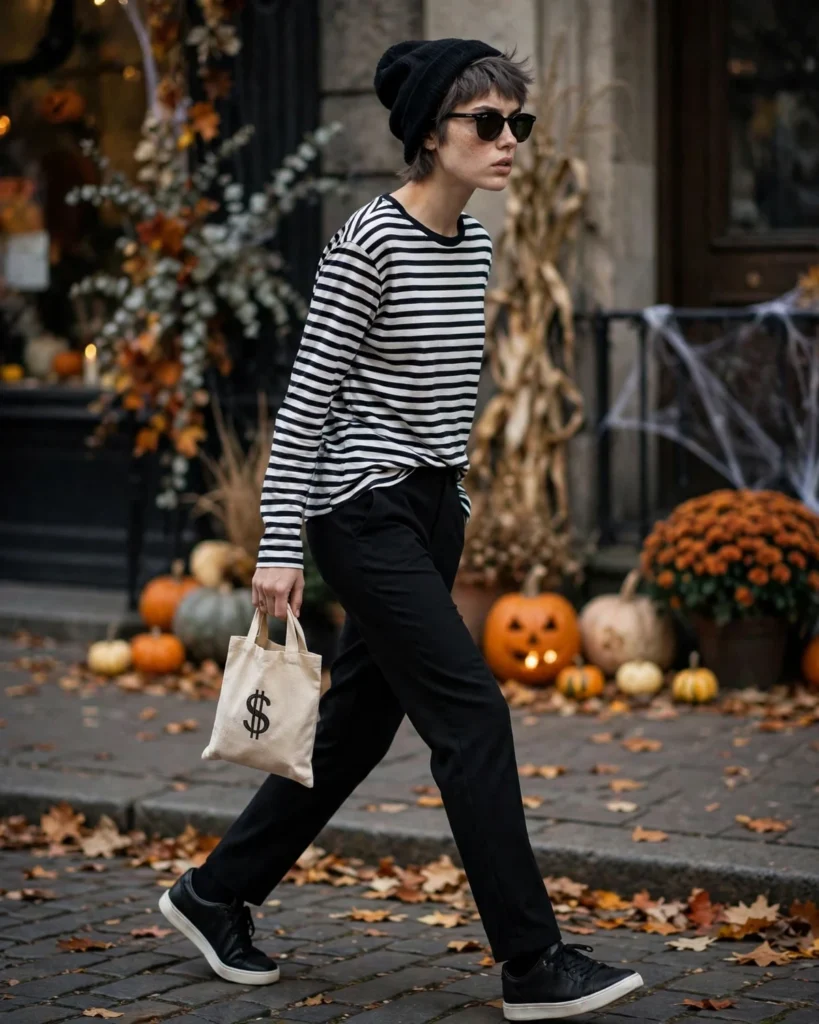 21 Last-Minute Halloween Costume Ideas Anyone Can Put Together 19 Bank Robber Costume Last-Minute Halloween Costume