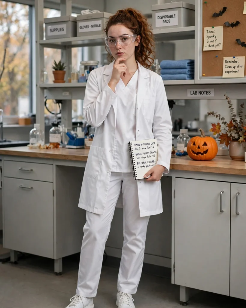 Mad Scientist in Scrubs Scrub Halloween Costume