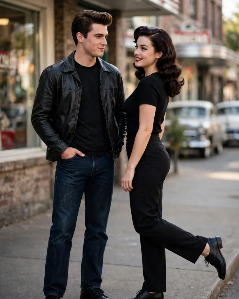 Danny and Sandy from Grease Couples Halloween Costume