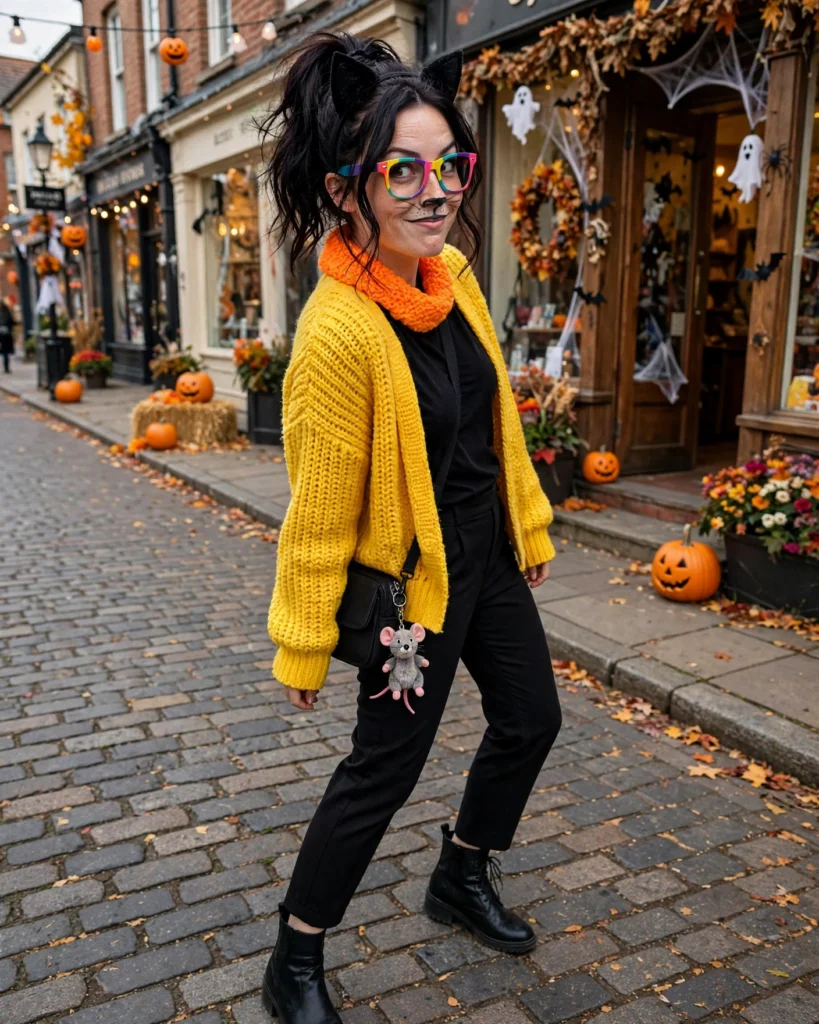Last-Minute Black Cat with a Funny Twist Fun Halloween Outfit