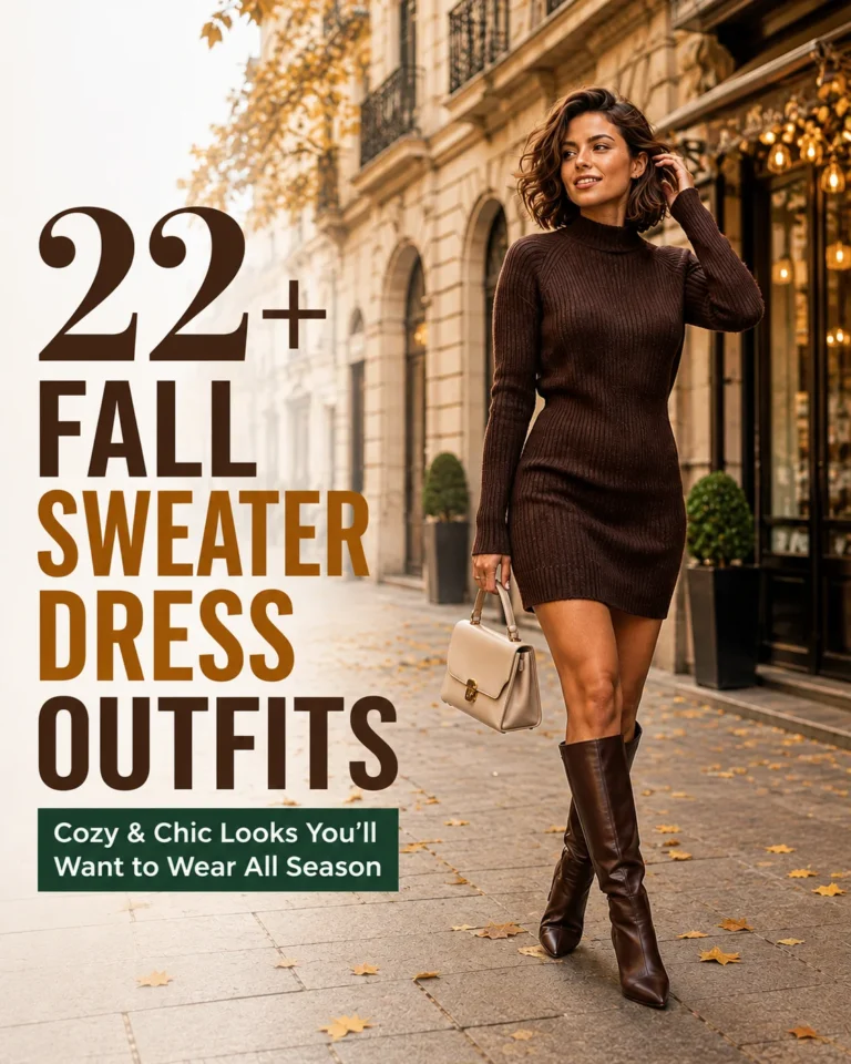 Fall Sweater Dress Outfits: 22 Cozy and Chic Looks You’ll Want to Wear All Season 29 Fall Sweater Dress Outfits for Women